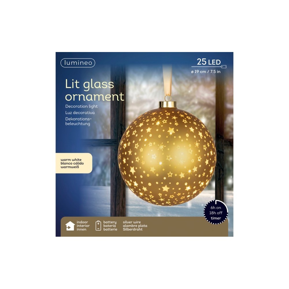 SFERA 25 LED STELLINE ORO D.19